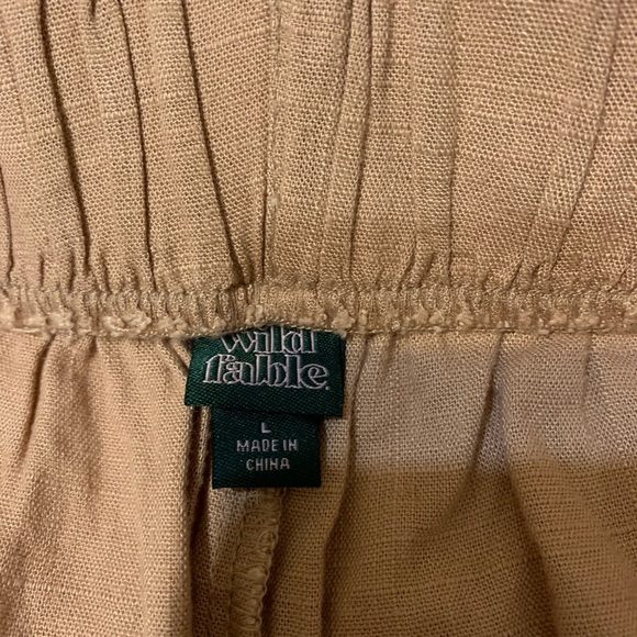 Wild Fable Women's Wide Leg Pants Brown Tan Casual Work Pockets Size L NWT - Picture 4 of 10